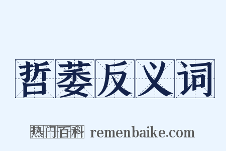 哲萎反义词是什么意思的图片